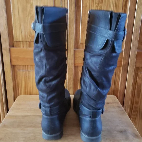 S'OLIVER black knee high leather boots sz 41 EUR/10 US - Picture 3 of 3